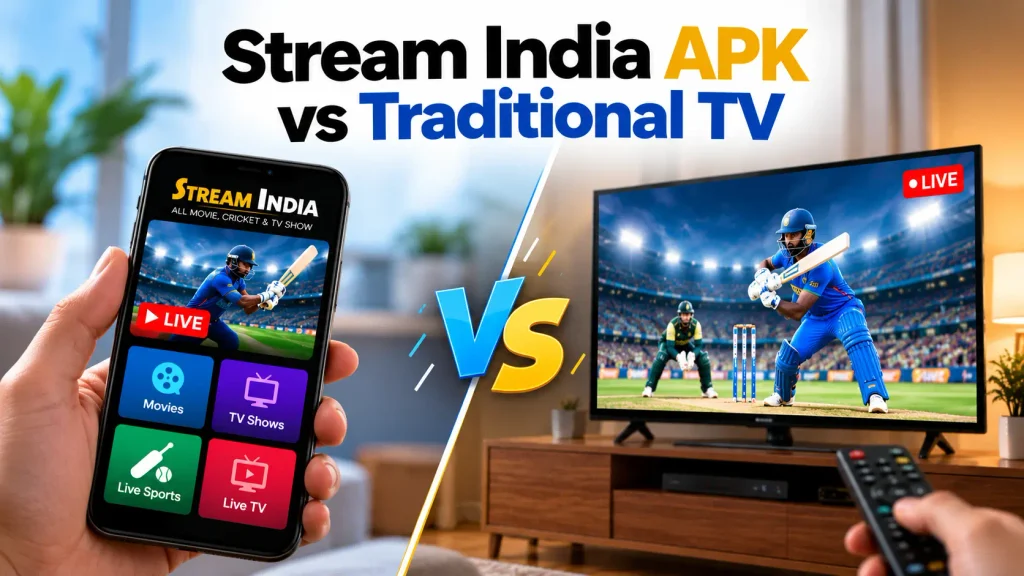 Stream India APK vs Traditional TV